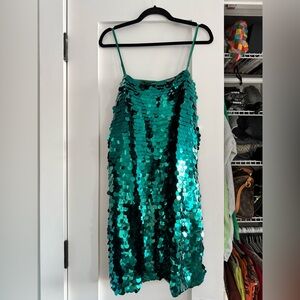 Above & Beyond Green Sequin Dress, XL